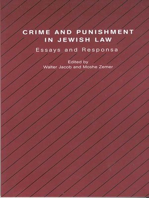 cover image of Crime and Punishment in Jewish Law